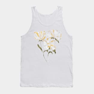 White and yellow flowers watercolor Tank Top